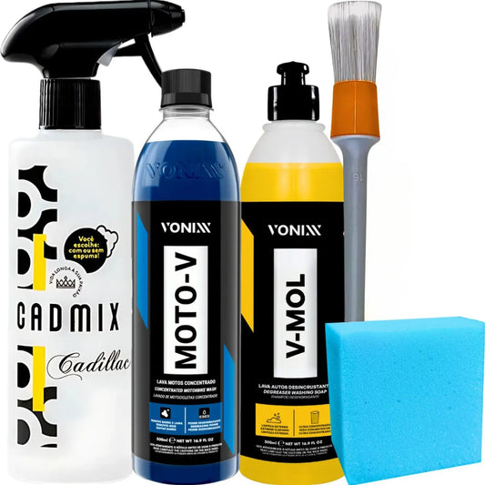 Kit Limpeza de Moto Vonixx